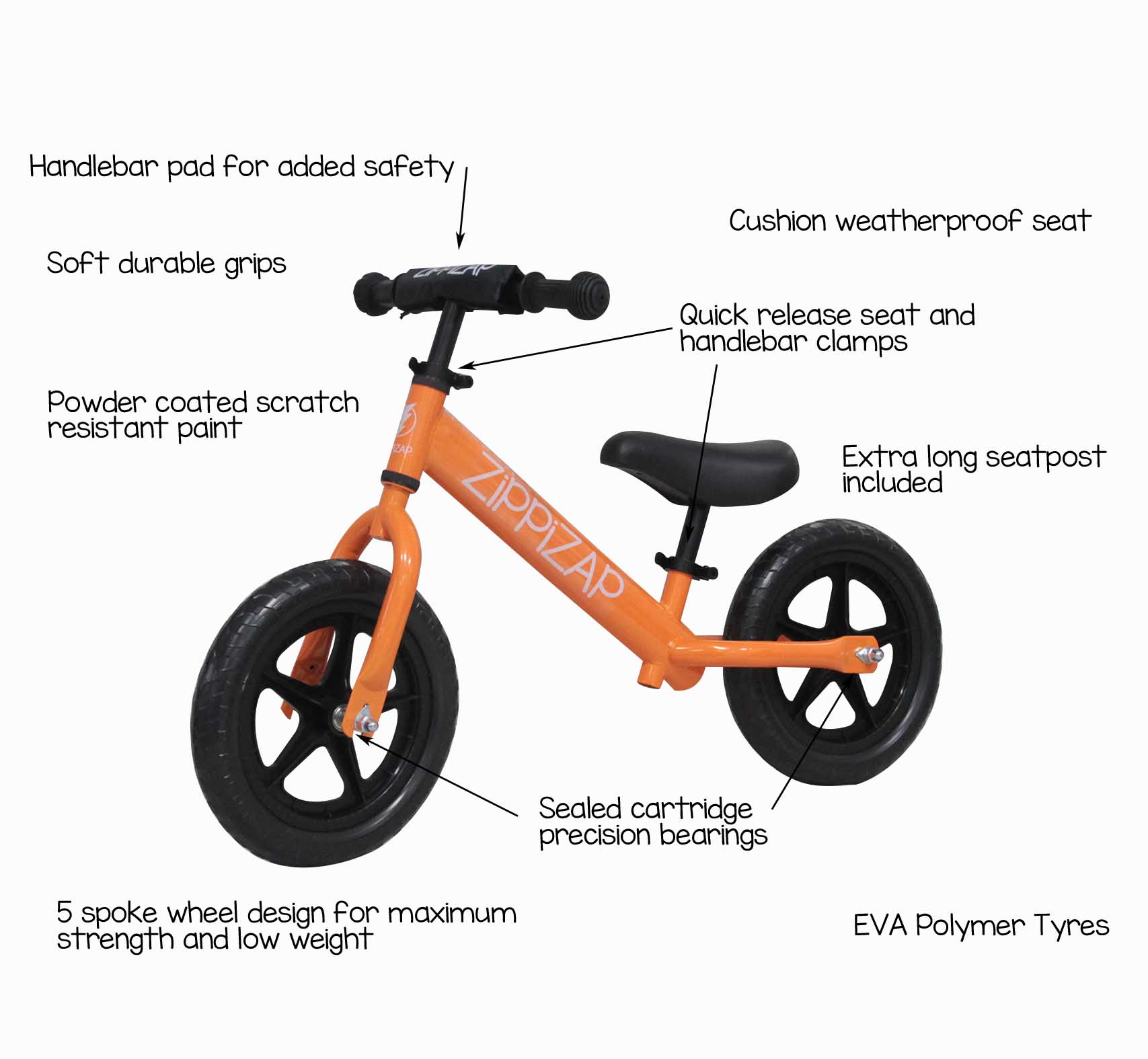 features Zippizap Australia Kids Balance Bike, Kids Scooter